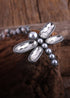 Boho Necklace, RH Crystal Dragonfly Blue Natural Stone